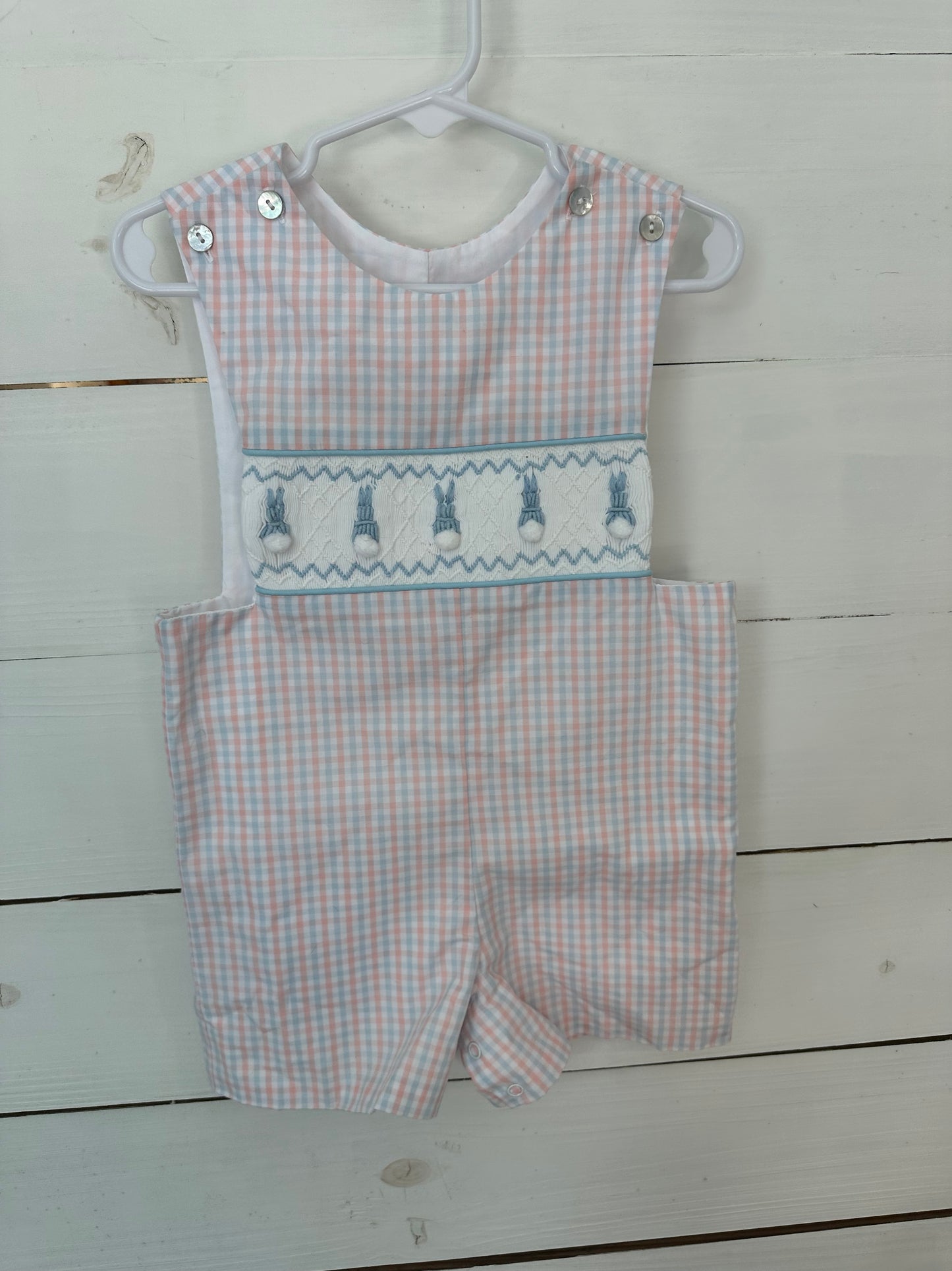 18M - Shrimp & Grits Kids Easter Jon Jon with Smocked Bunnies