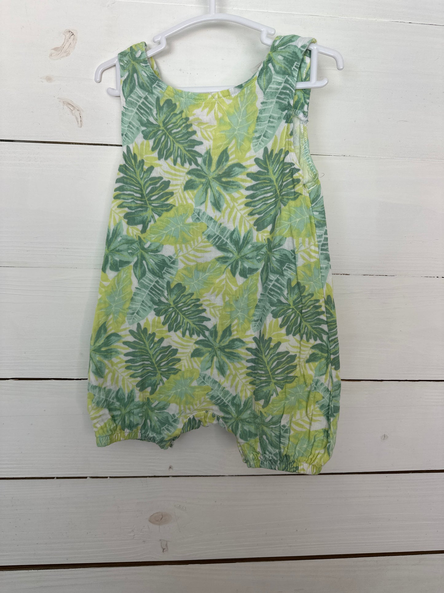 12M- Curious by Peek Green Tropical Romper