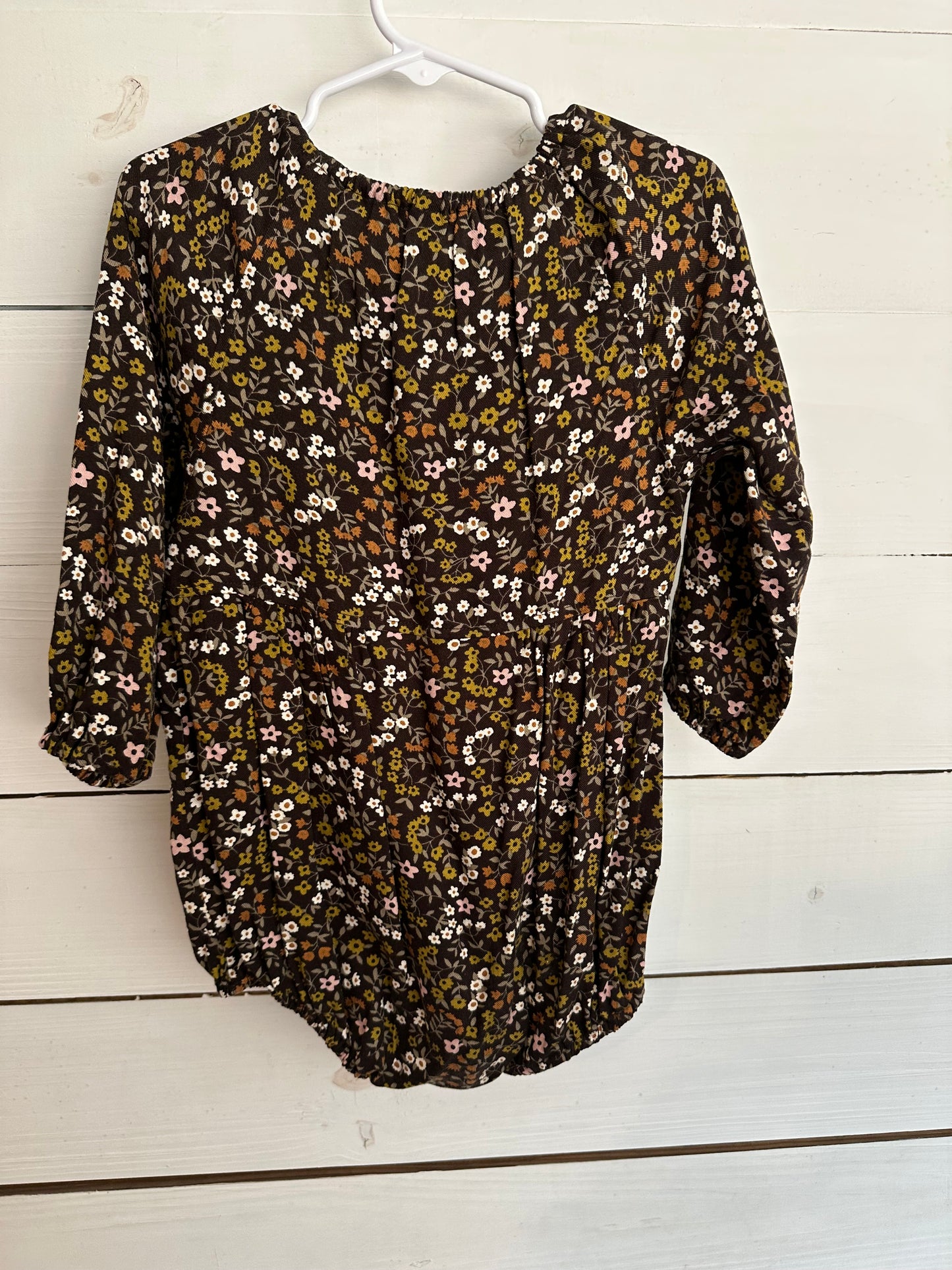 2-3Y - Rylee + Cru Fall Floral Bubble / Vest Outfit