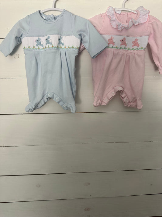 Newborn Edgehill Collection Smocked Brother + Sister Easter Outfits