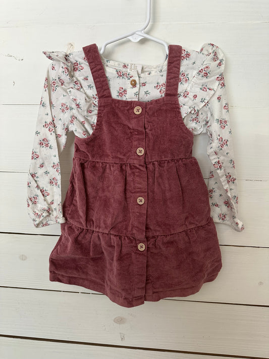 H&M Mauve Purple Jumper and Dainty Flower Blouse