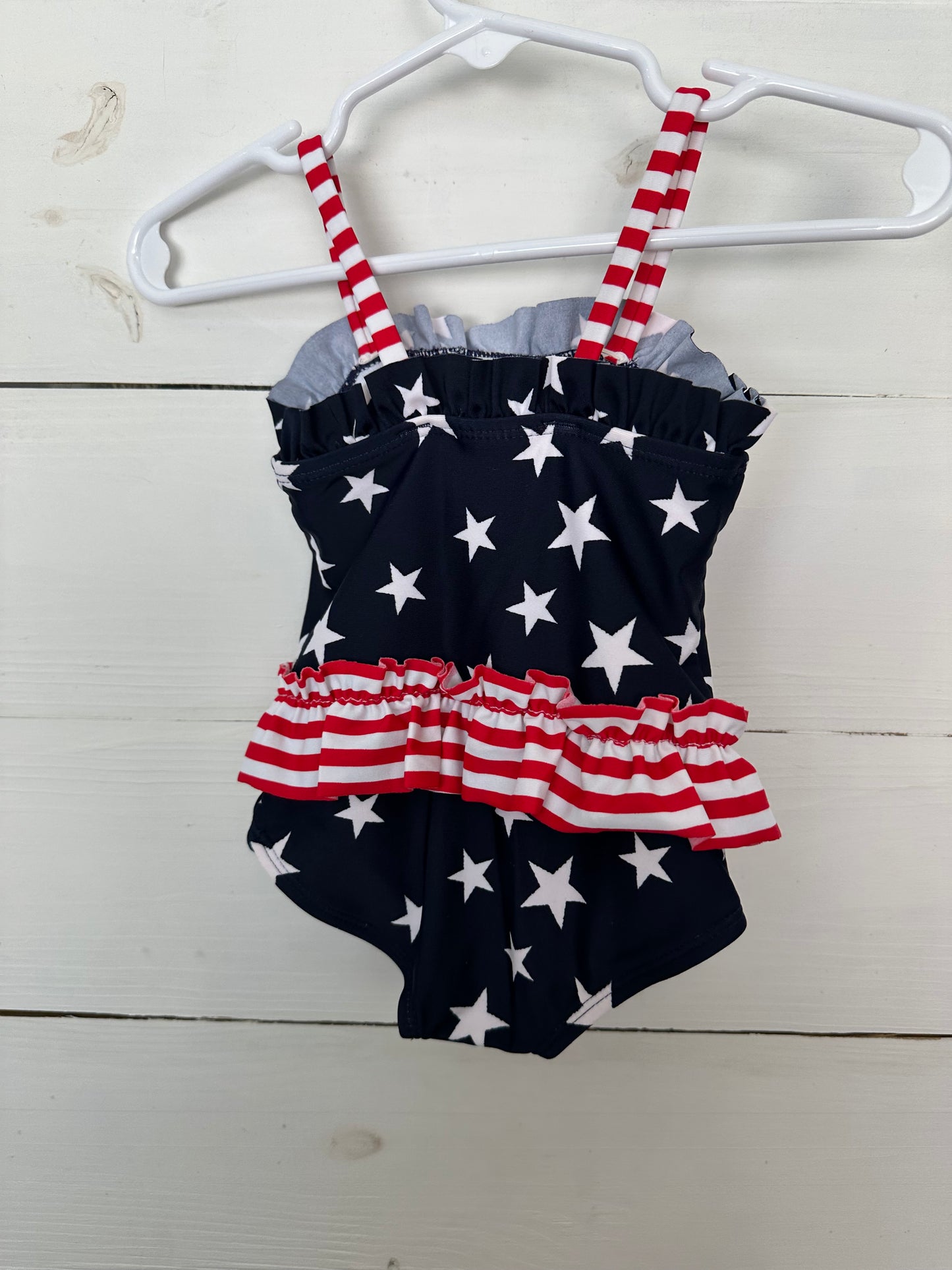 6M - Patriotic Swimsuit - Button Enclosure for Easy Diaper Changes - Oshkosh B'gosh