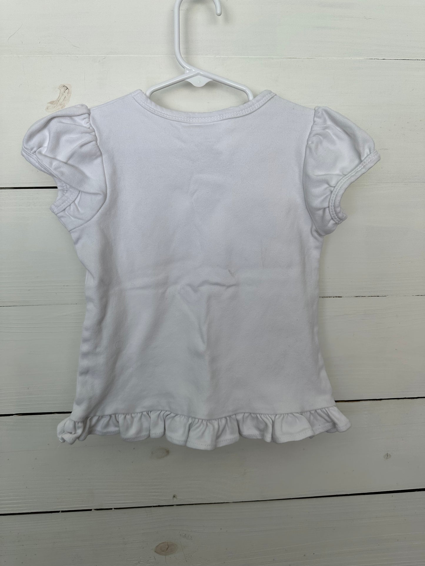4T - Savannah White Ruffle T-shirt with Floral and Bow Pumpkins
