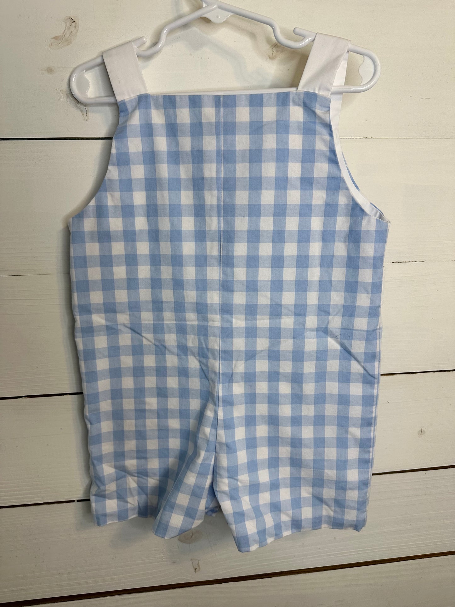 3T - TBBC Teddy's Tab Blue Gingham Jon Jon