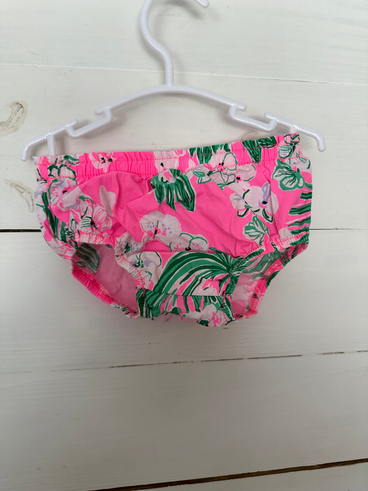 6-12M - Lilly Pink & Green Bubble Dress & Bloomers