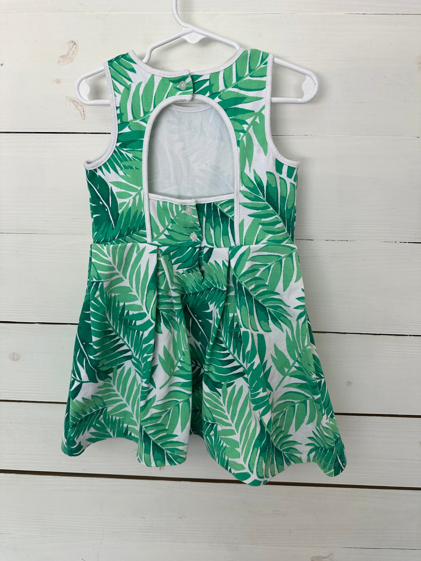4T - Janie & Jack Green Palm Dress