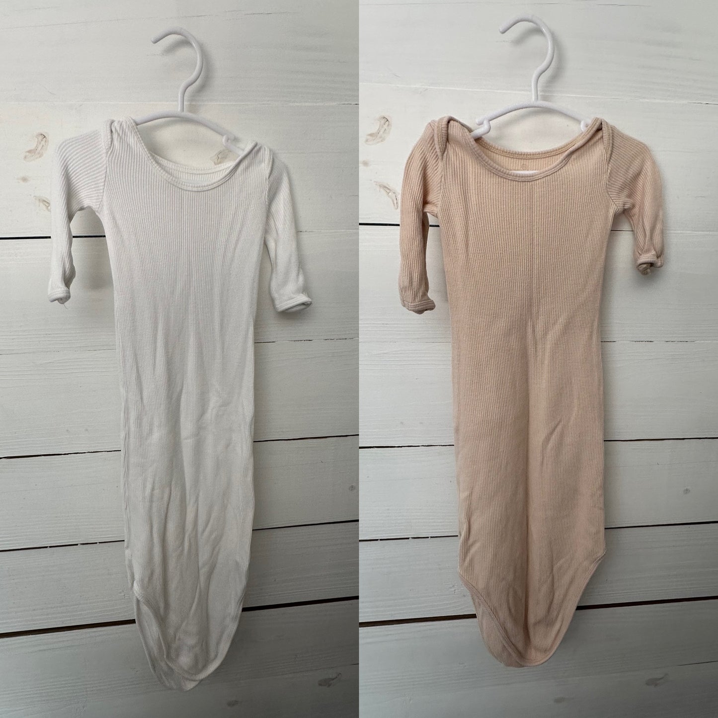 NB - Caden Lane Neutral Gown Duo - Waffle Knit