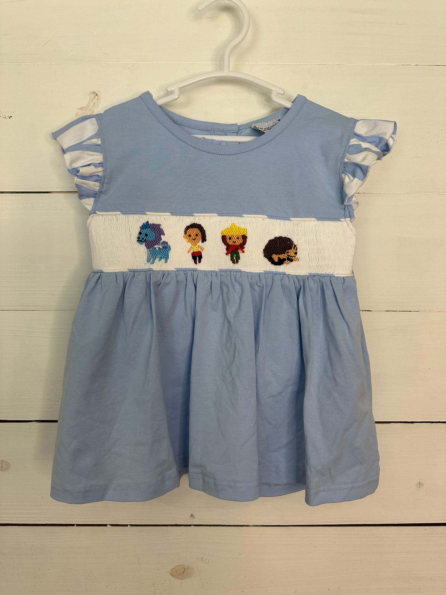 4T - MK Designs Raya Smocked Shirt and Matching Short Outfit