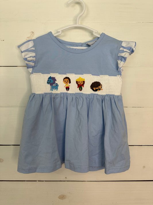 4T - MK Designs Raya Smocked Shirt and Matching Short Outfit