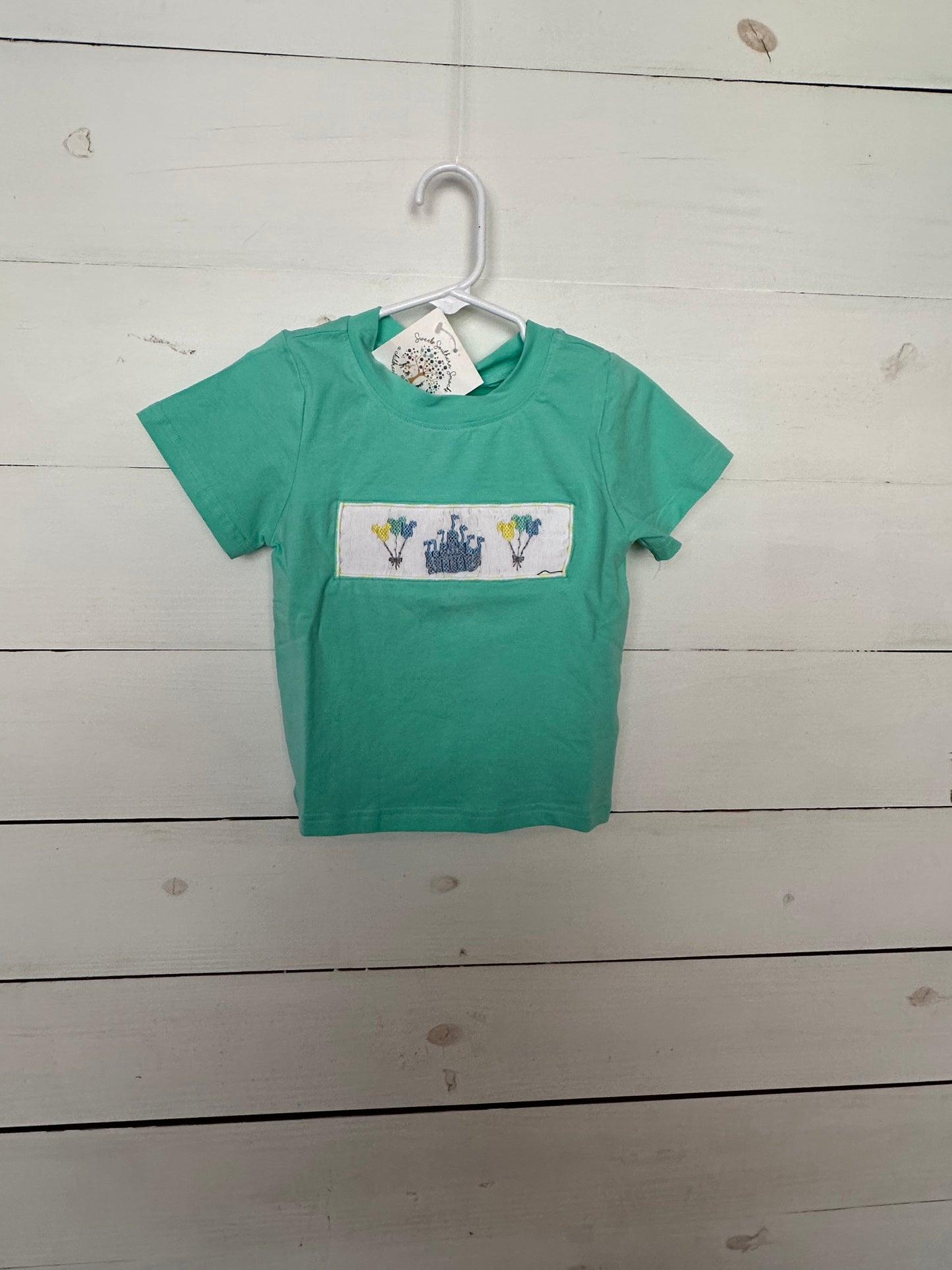 Sweet Southern Smocks Boys Disney Land Castle & Balloon 2 Piece Set