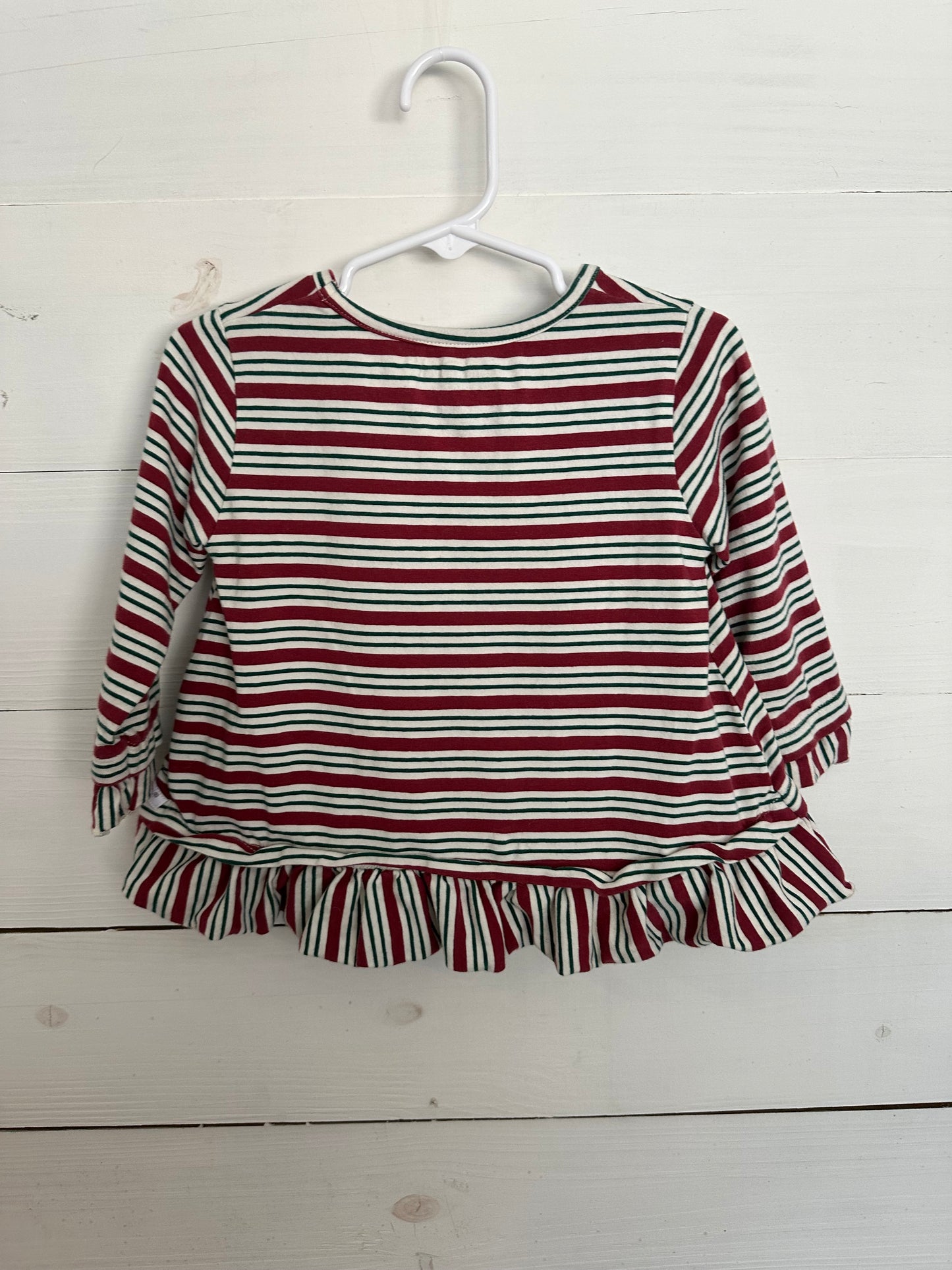 Ruffle Butts Christmas Striped Shirt