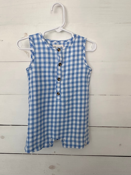 Me & Henry: Blue gingham romper