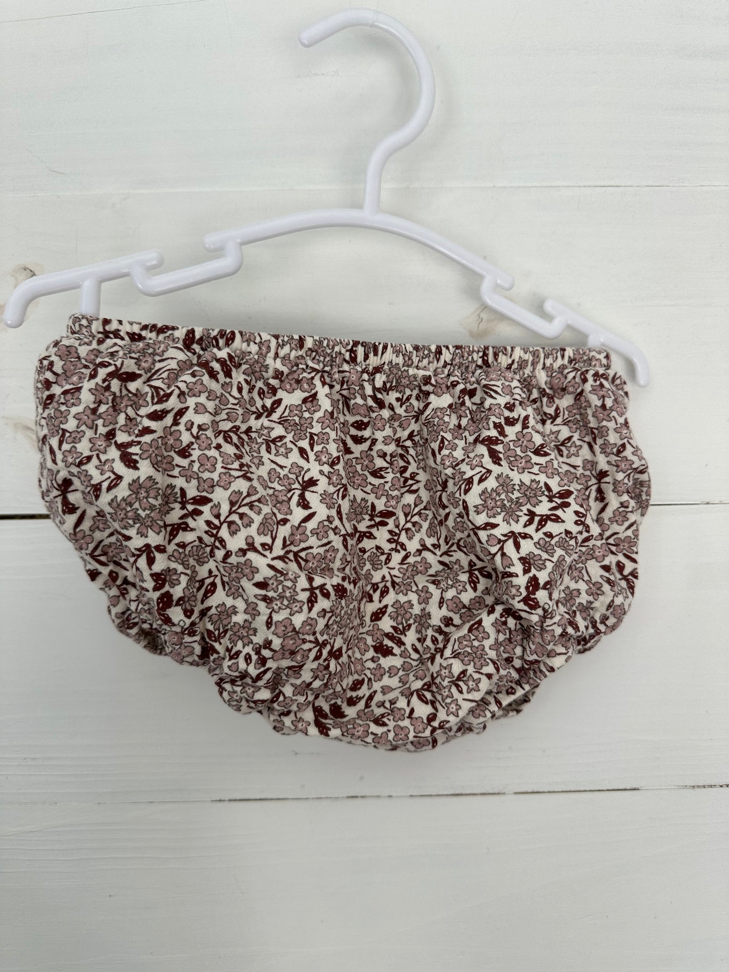 6-12M - Quincy Mae Dusty Pink Floral Top & Bloomers