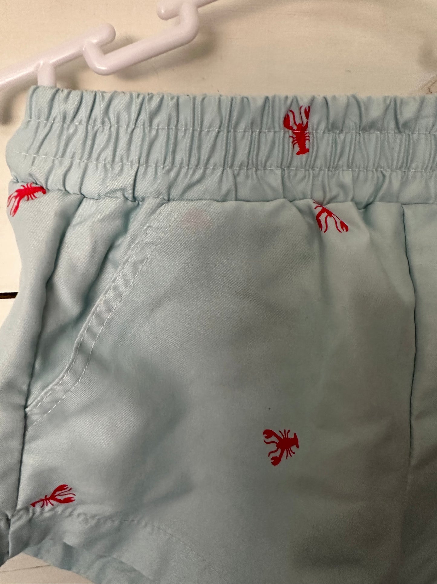 12M - SugarBee Clothing - Blue Swim Trunks with Lobsters