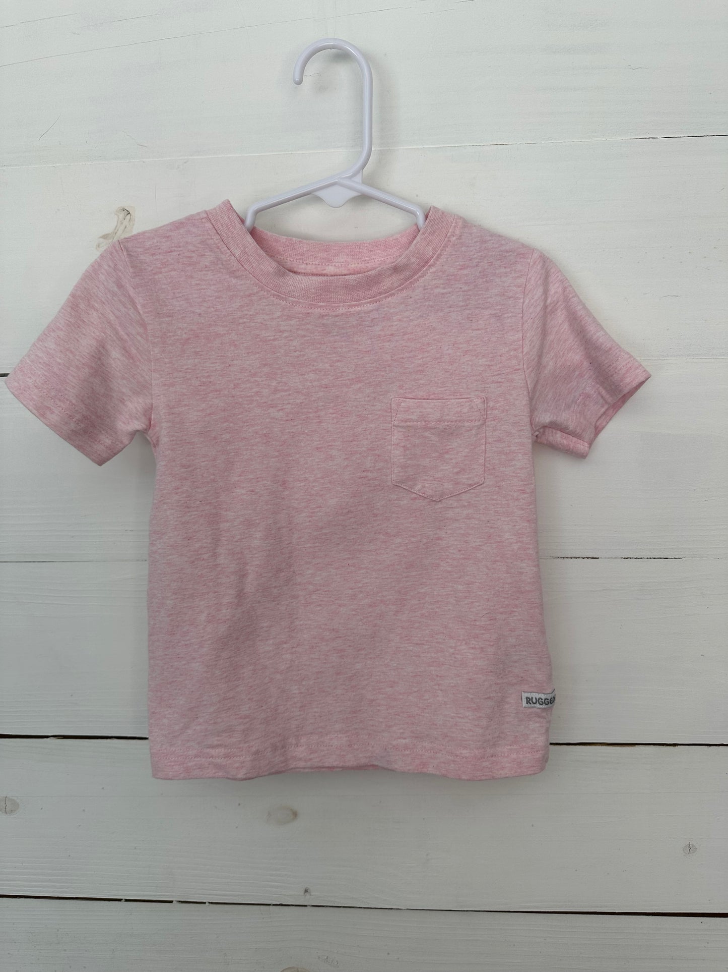4T - Rugged Butts Pink Heathered Pocket Tee