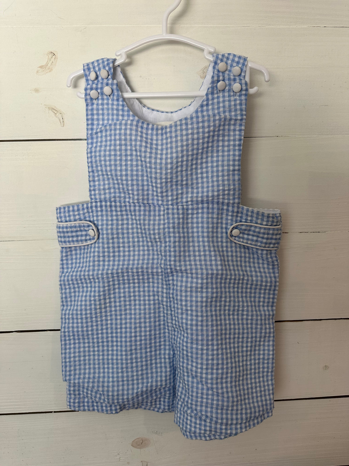 2T - Lil Cactus Blue Gingham Jon Jon