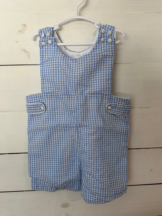 2T - Lil Cactus Blue Gingham Jon Jon