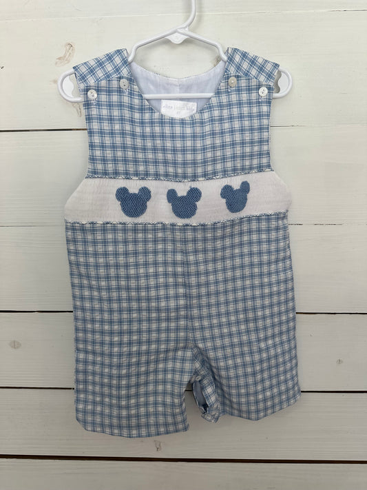 2T - Eliza & James Blue Smocked Mickey Jon Jon