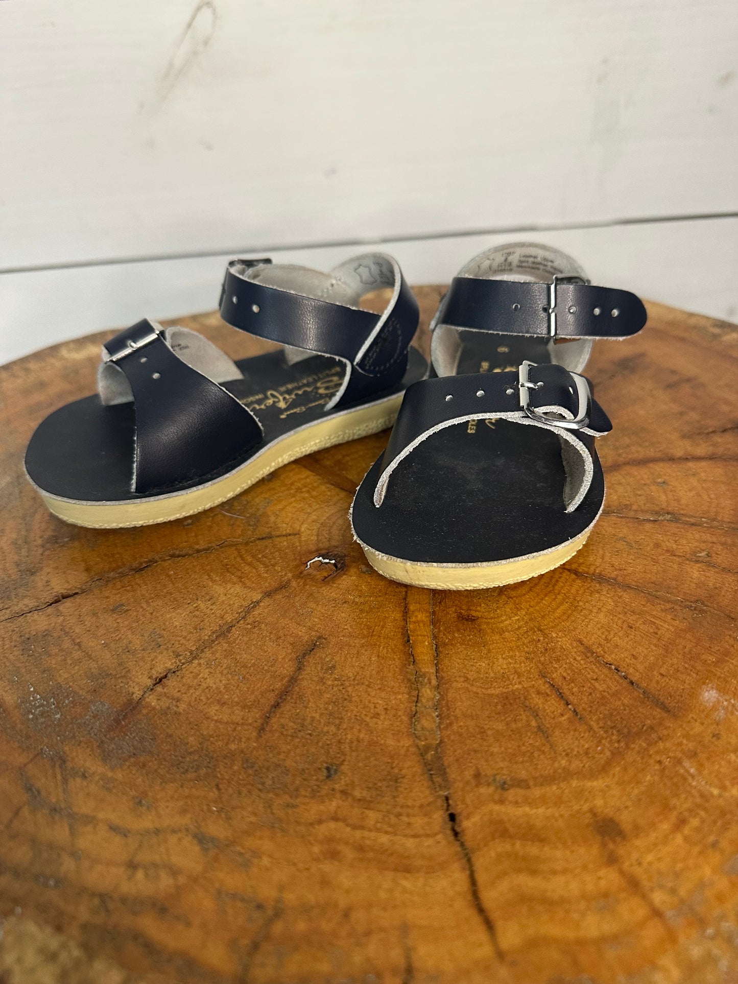 6- Sun San - Surfer Navy Blue Leather Sandal