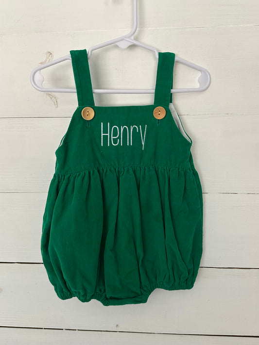 Smockingbird: Green Corduroy Henry Bubble