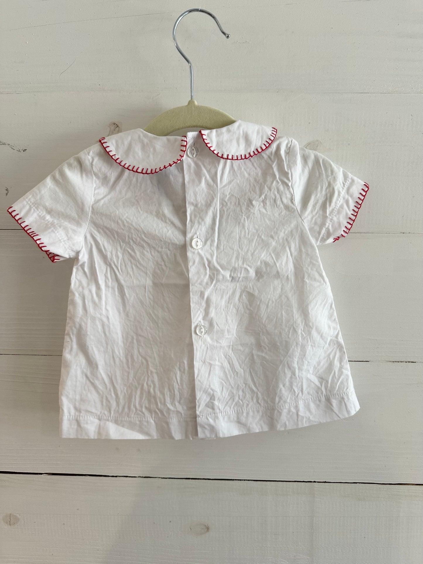 Little English Candy Cane Embroidered Shirt