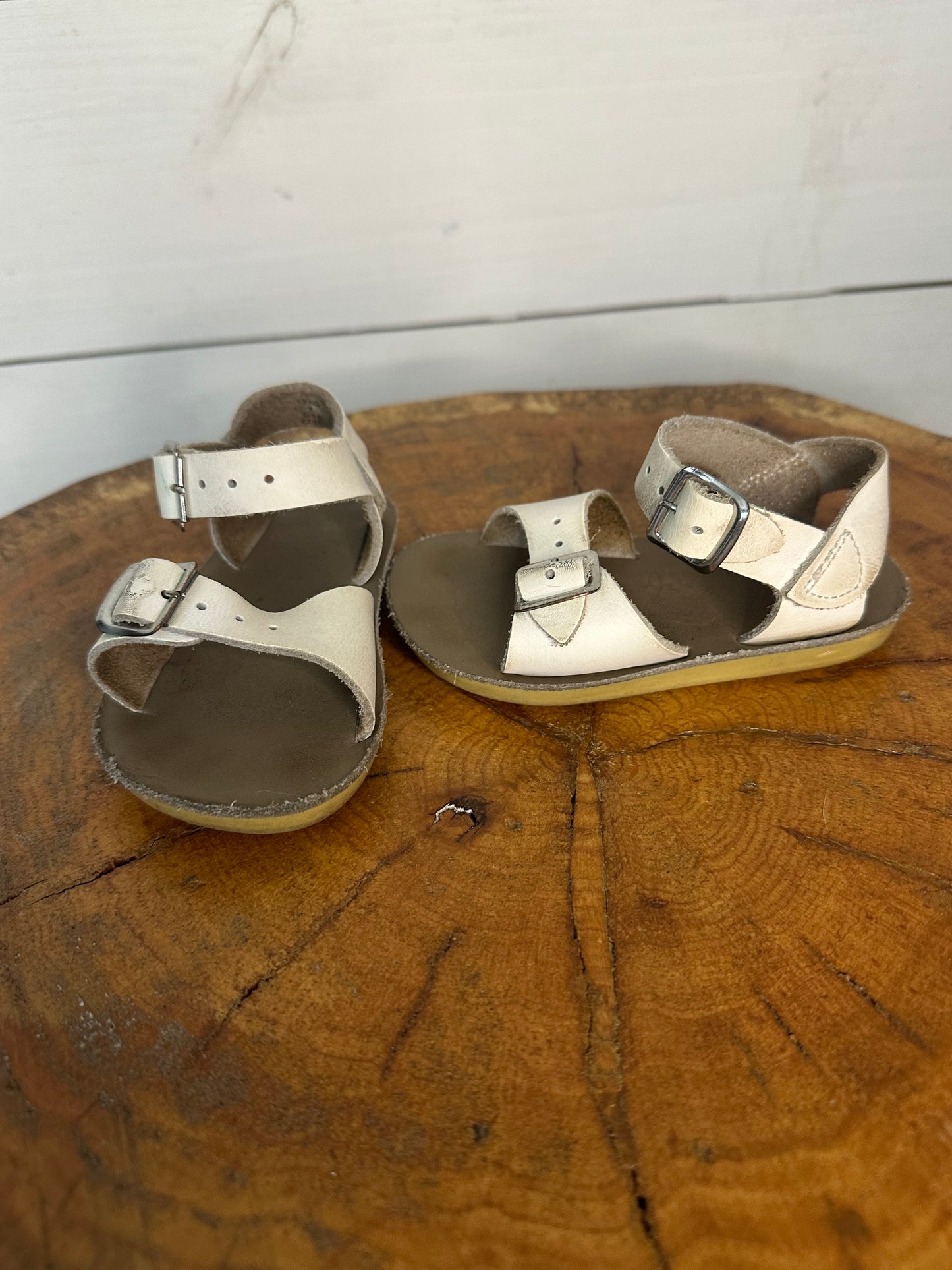 4 - Sun-San White Leather Sandal