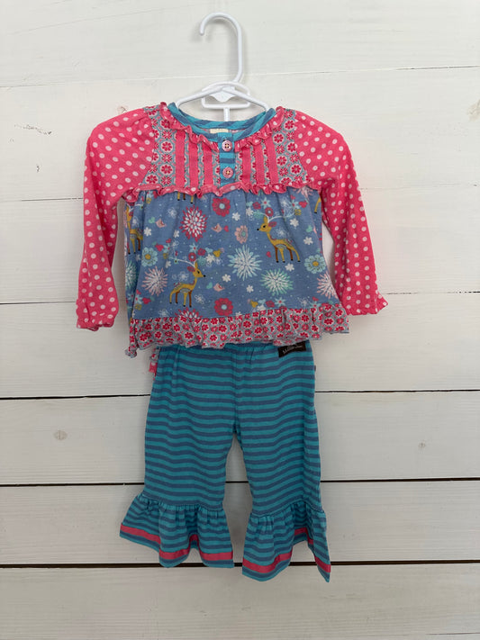 Matilda Jane Blue and Pink Ruffles, Flowers, & Reindeers