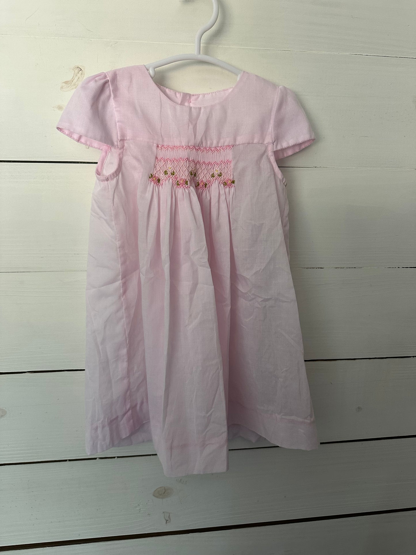 18M - Edgehill Collection Baby Pink Smocked Dress with Matching Bloomers