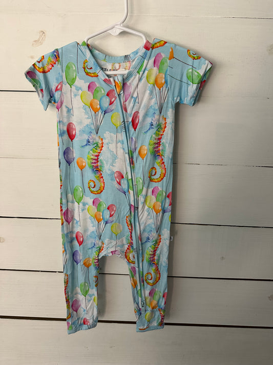 18-24M - Little Bum Bums Balloons and Seahorse Short Sleeve Jammies