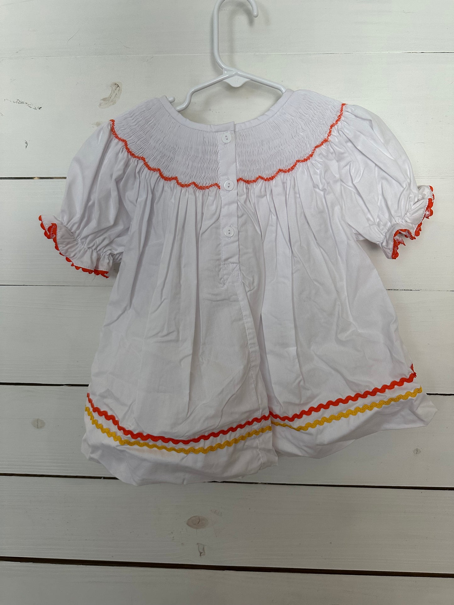 3T- Smocked Candy Corn Top - Smocked A lot