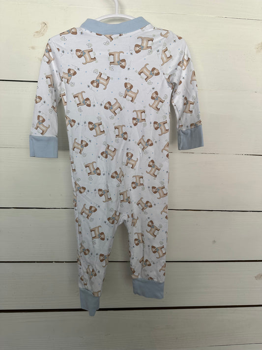 18M - Magnoila Baby Puppy Dog Zip Up Romper/Pajmas