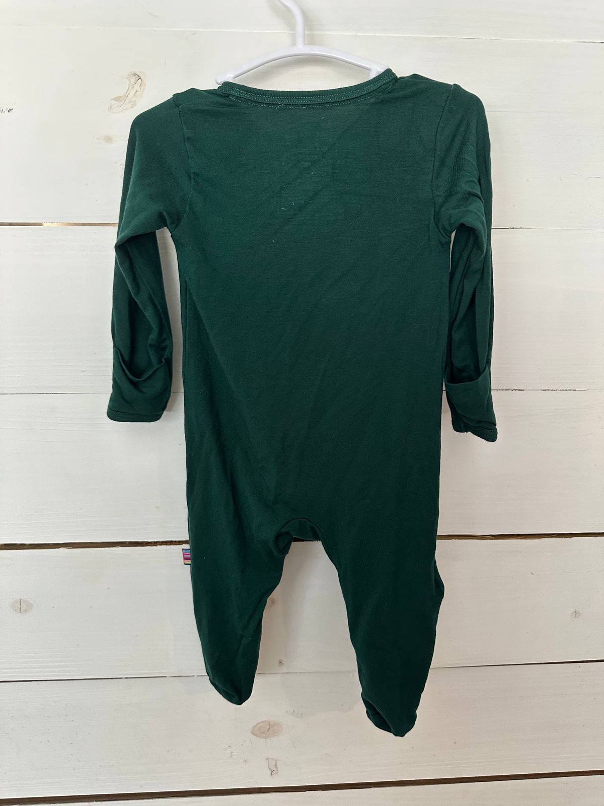 0-3M - Forest Green Magnetic Me Footed Pajamas
