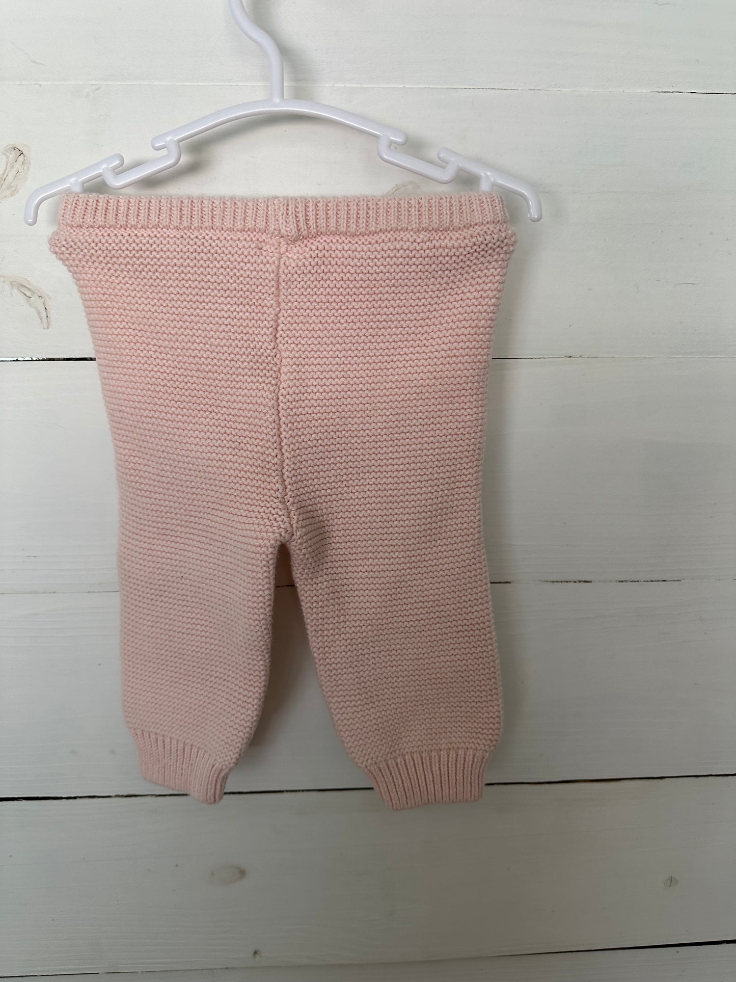 3/6 - Pink Knit Pants and Matching Hat - Baby Gap