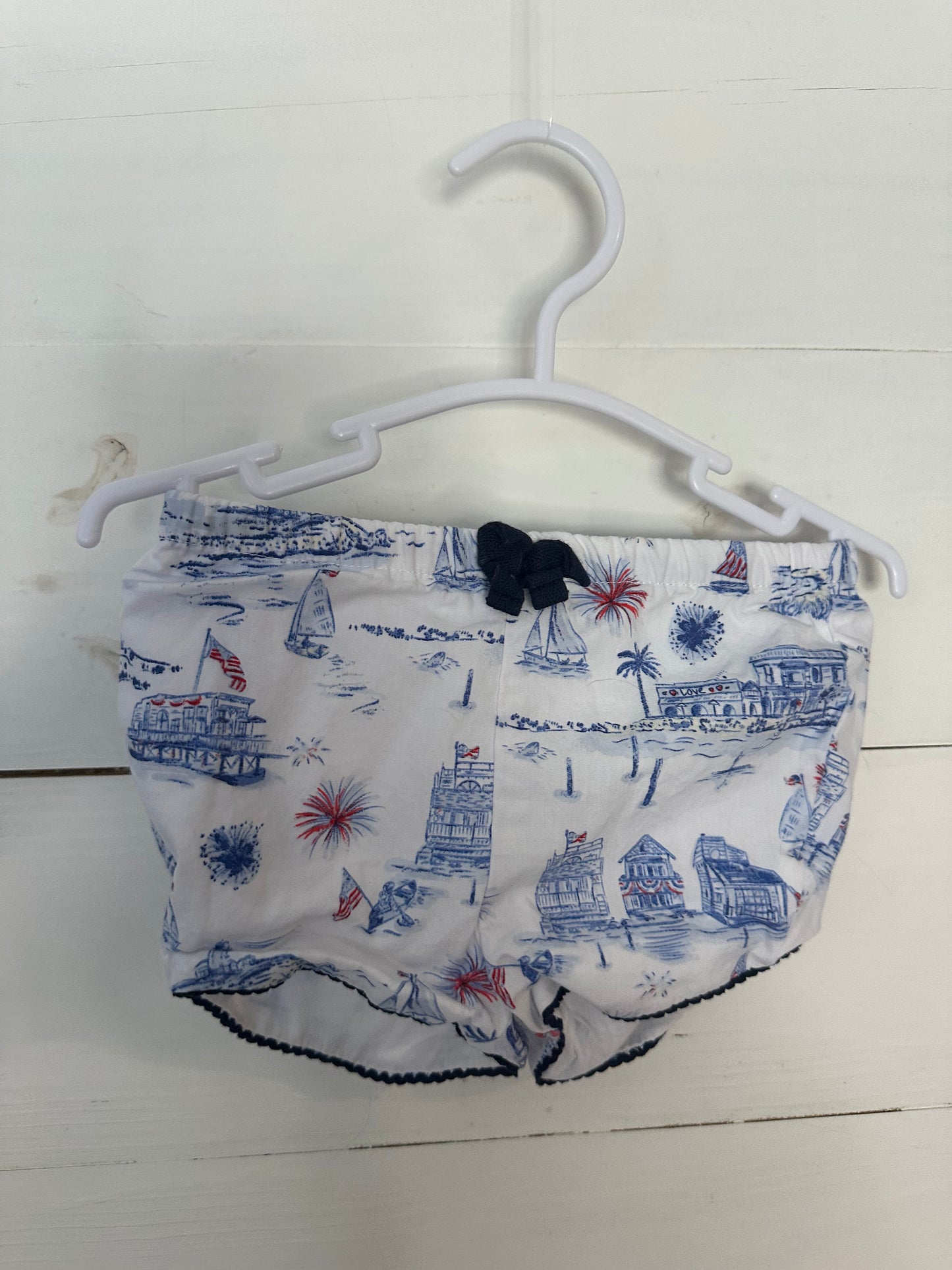 0-3M - Janie & Jack Sail Boats and Fireworks Dress and Bloomer Set