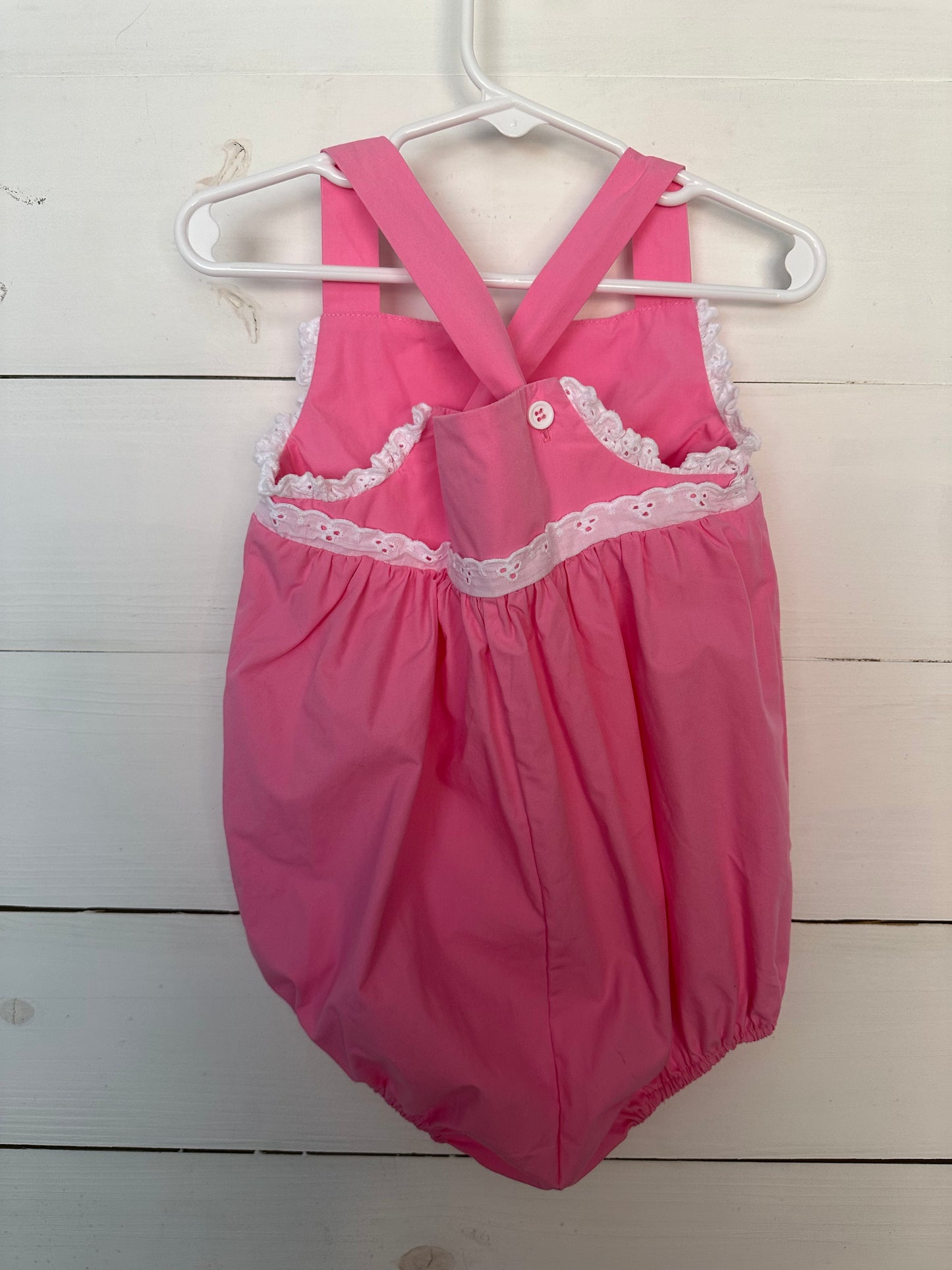 2T - TBBC Pink Bubble with White Eyelet Details