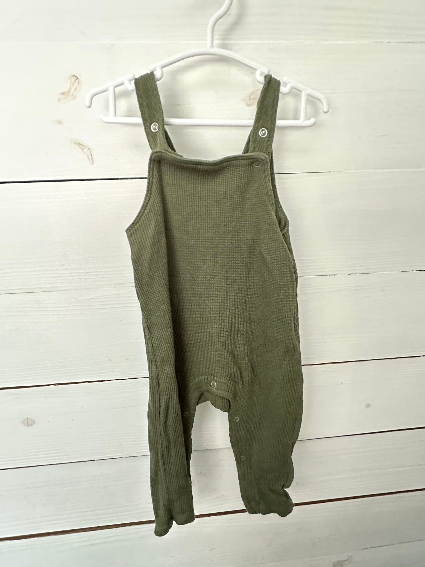 6-12M - Angel Dear Waffle Knit Overalls