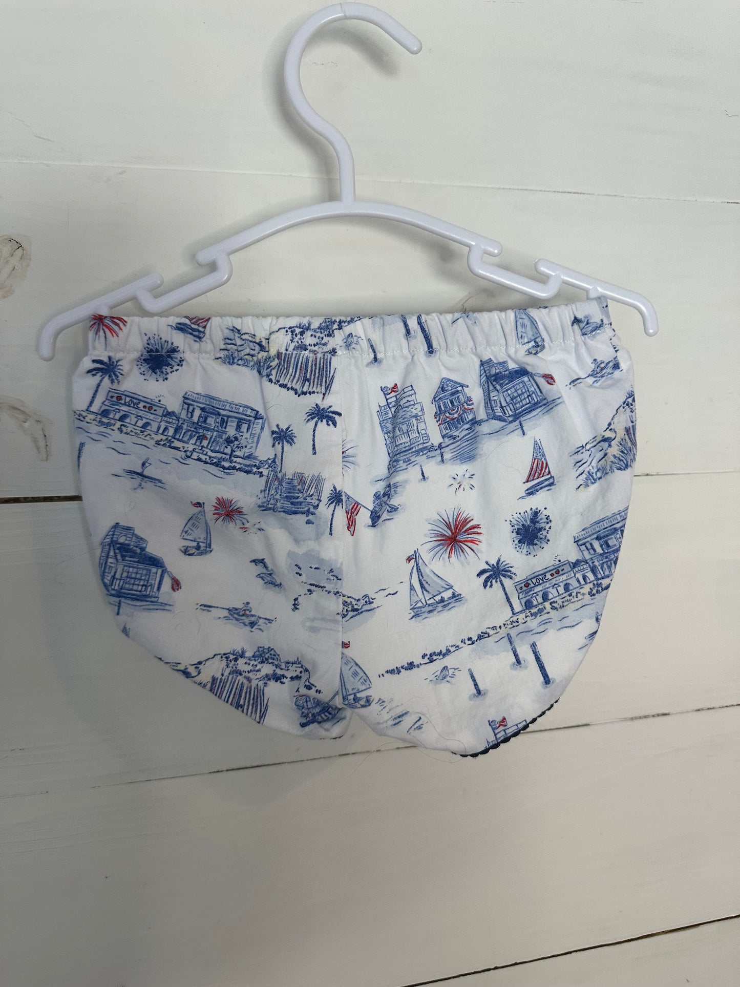 0-3M - Janie & Jack Sail Boats and Fireworks Dress and Bloomer Set