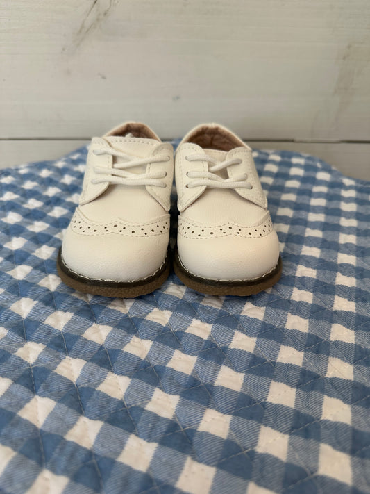 MG Baby Classic White Wingtip Dress Shoe