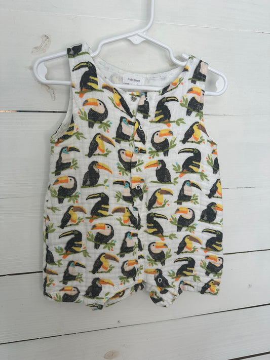 12-18M - Angel Dear Tucan Muslin Romper