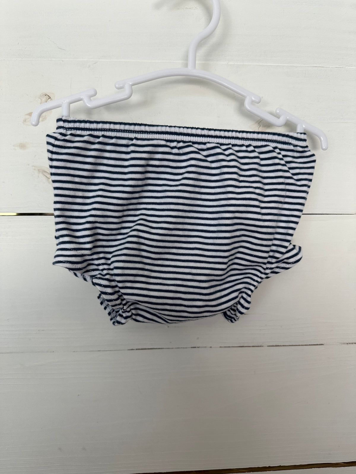 9M - Kissy Kissy Navy Blue Striped Diaper Set