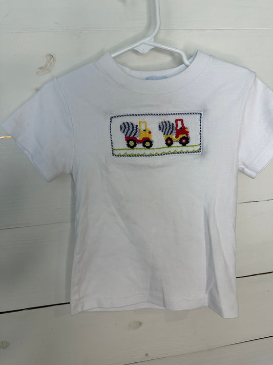 24M - Vive Le Fete Smocked Cement Truck Shirt