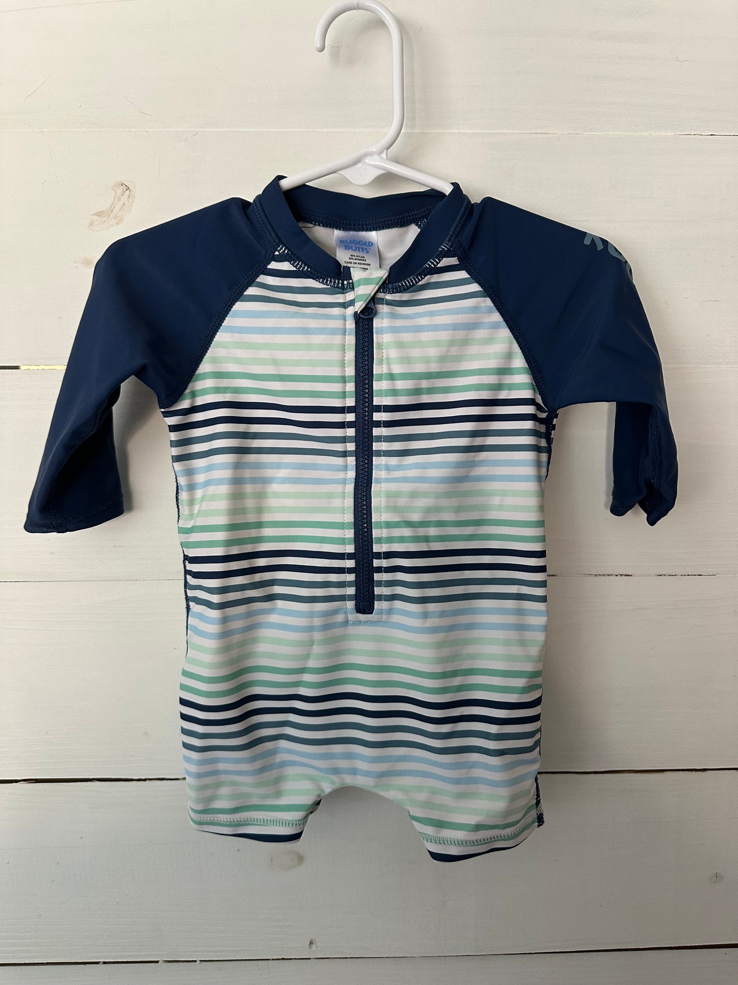 6/12M - Rugged Butts Zip Up Boys Swim Suit