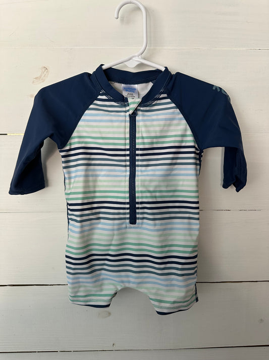 6/12M - Rugged Butts Zip Up Boys Swim Suit