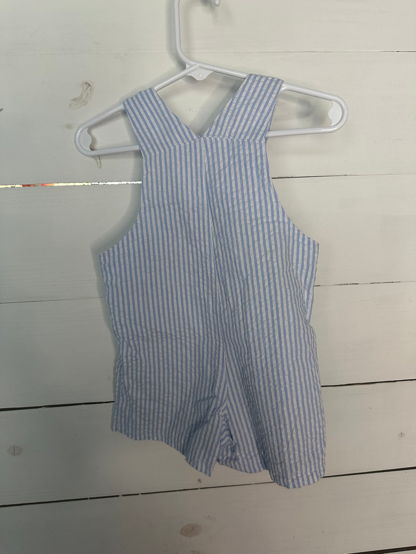 9M - Sail Boat Seersucker Jon Jon with matching hat