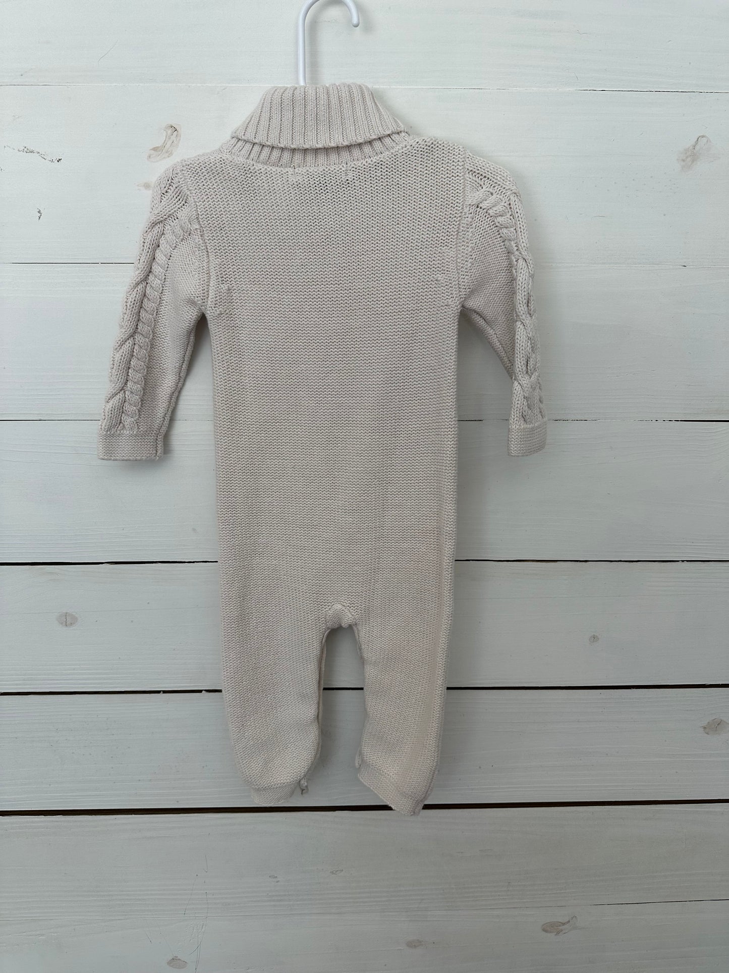 Wendy Bellissimo Cable Knit Long-sleeved Romper