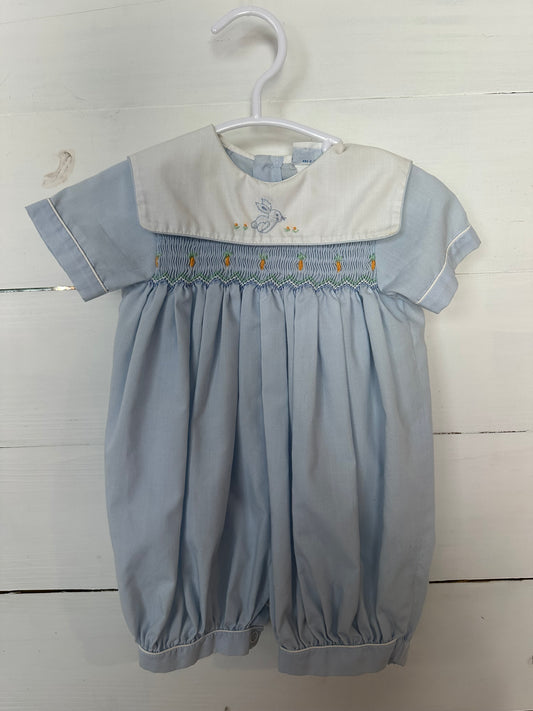 6-9M - Rosey Kids Heirloom Smocked Easter Romper