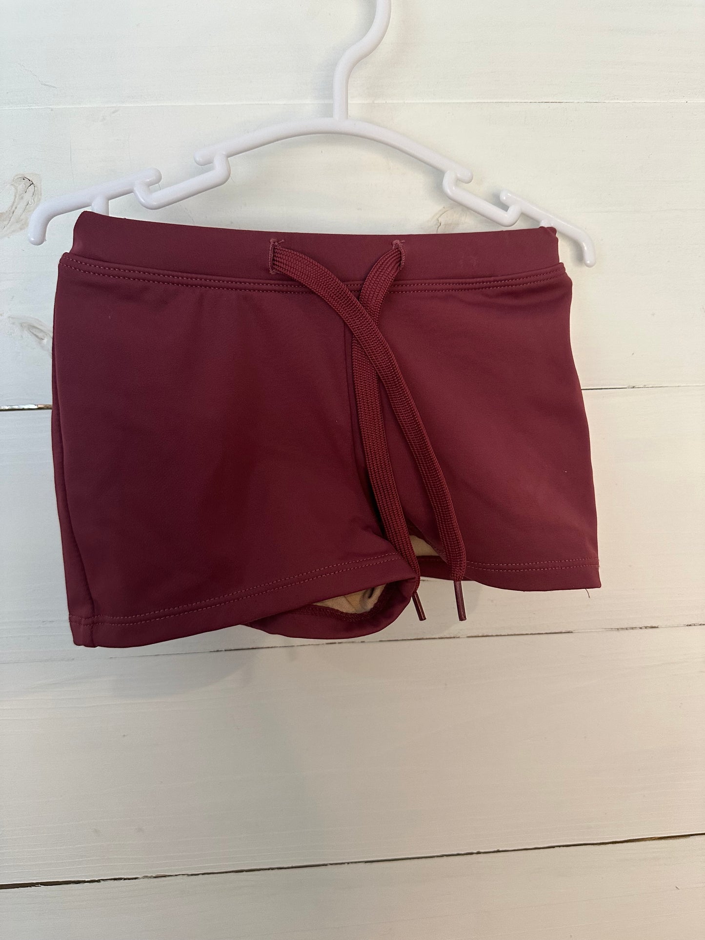 18-24M  - Kortni Jeane Burgandy   Swim Trunks - Euro Short Style