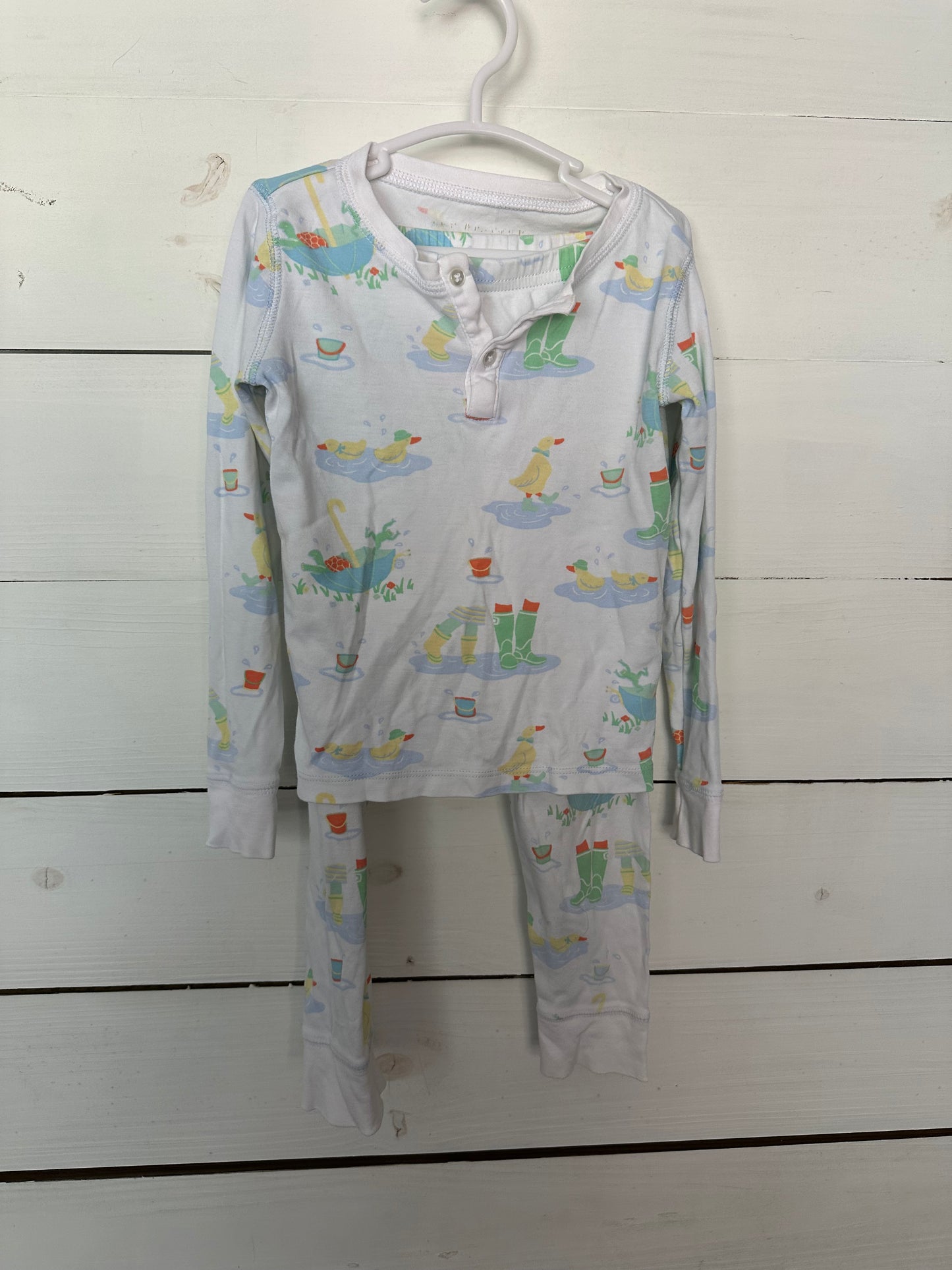 4T - TBBC Yellow Ducks and Rainboots Pajamas