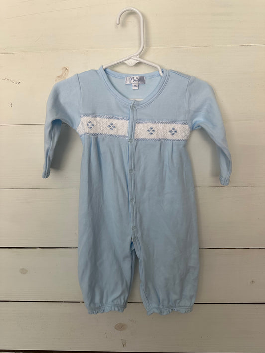 Nellapima: Blue smocked converter gown
