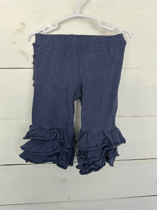 12/18M - Ruffle Butts Navy Blue Leggings with Ruffled Bottoms